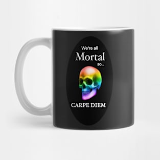 Skull Rainbow. Carpe Diem. Mug